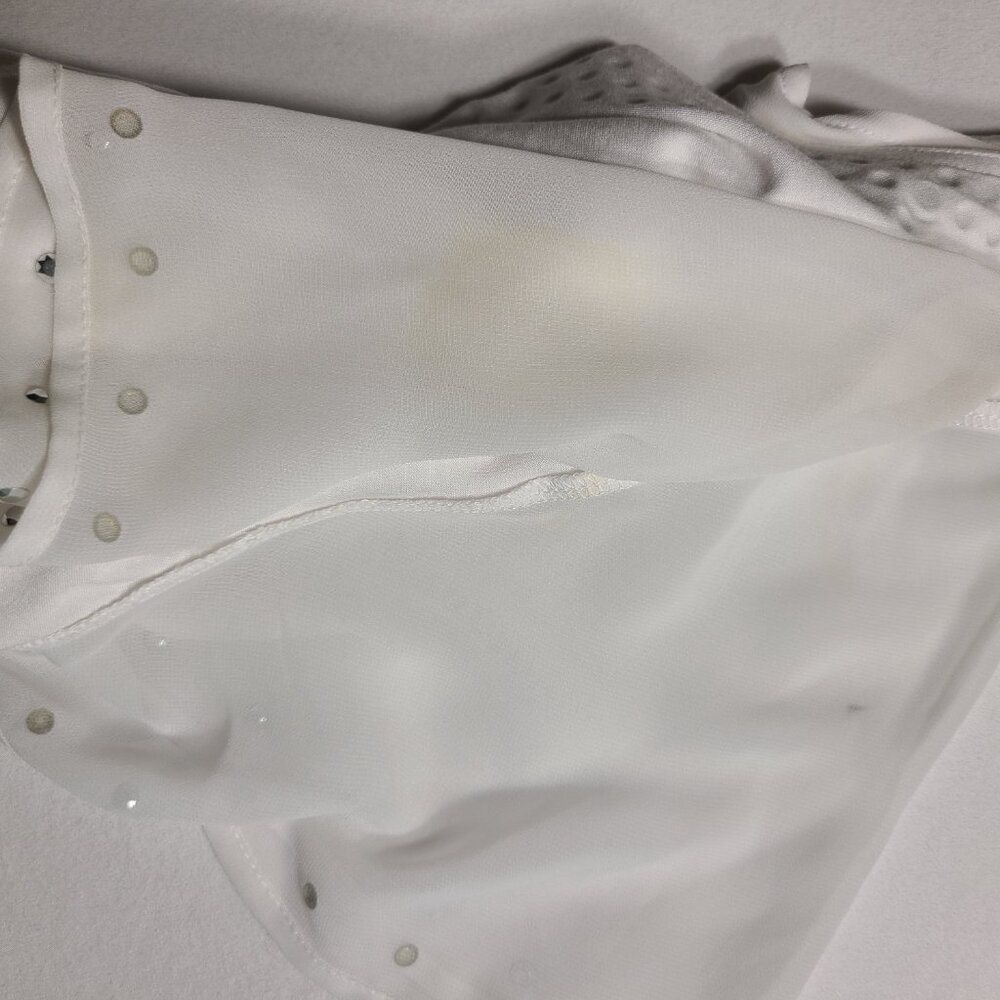 Alfani Women Short Sleeves Top Blouse White Beaded Size 1X A498 - Picture 10 of 10